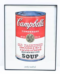 lot 29 image: Andy Warhol Campbells Soup Can Poster Print