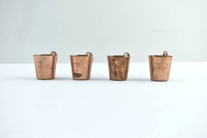 lot 60 image: Vintage British Royal Navy 12 Gill Rum Ration Cups, Set of 4
