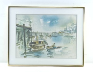 lot 65 image: E. Lucey Port Costa Original Watercolor Painting