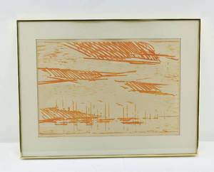 lot 43 image: William Saltzman Evening Calm II Lim. Ed. Woodcut