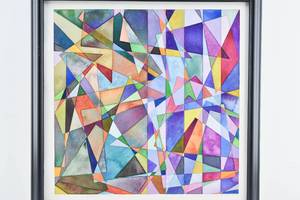 lot 74 image: Mark Emerson Original Geometric Mixed Media Painting