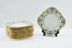 lot 160 image: Set of 12 Royal Doulton The Channing Pattern Square Plates