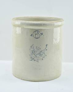 lot 54 image: Vintage Western Stoneware Crock, 6 Gallon