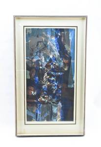 lot 173 image: The Table #2 Abstract Print, Signed