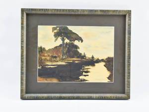 lot 258 image: Mary Ann Rolloff Piets Mood Lightened Original Oil Painting
