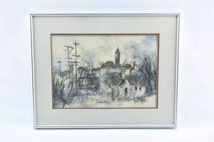 lot 384 image: Elsie Cook Original Watercolor Painting of Duluth, MN