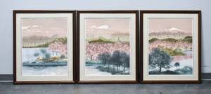 lot 395 image: Set of 3 Signed Prints of Landscape