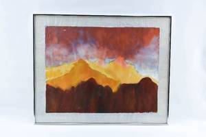 lot 407 image: Original Watercolor Painting of Sunrise