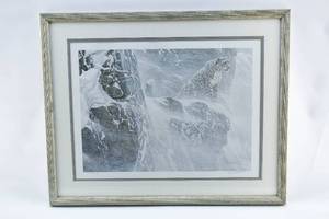 lot 292 image: Robert Bateman High Kingdom - Snow Leopard Signed 7 Numbered Lithograph