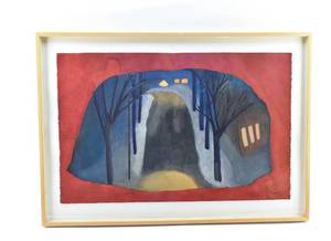 lot 293 image: Carol Lee Chase Road Trip Prospect Park Original Gouache Painting