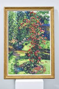lot 190 image: Sebial Untitled Original Oil on Canvas Painting of Roses