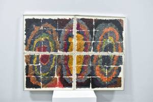 lot 304 image: Barbara Manger Computer Network Original Fiber on Paper Artwork
