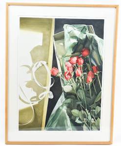 lot 16 image: Catherine Means Dozen Roses Original Watercolor Painting