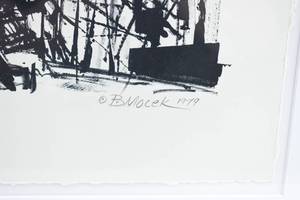 lot 246 image: Betty Ann Mocek Back Alley on Cedar Lithograph