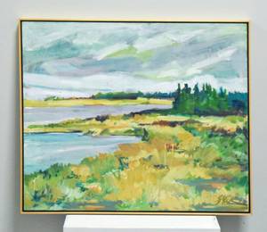 lot 342 image: Shelly Heck Lake Jeanette Original Oil Painting on Canvas