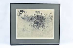 lot 351 image: Anthony Gross Charivari Tumult Limited Edition Etching