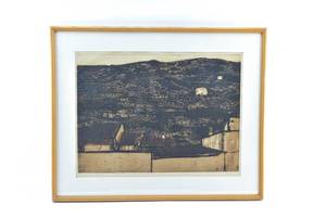 lot 358 image: Richard Beer Spanish Hillside Aquatint Etching