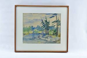 lot 374 image: Shelley Heck Namakan Lake Original Watercolor Painting