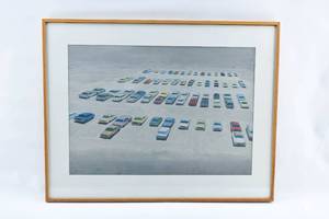 lot 375 image: Eric Austin Erickson Car Park Gouache Painting