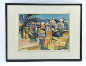 lot 378 image: Helaire Hiler Rome Signed & Numbered Lithograph