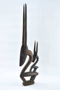 lot 248 image: African Style Bamana Chi Wara Antelope Headdress Figure Carving
