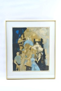 lot 365 image: Georges Lambert Artist Proof Lithograph of Musicians