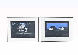lot 223 image: Pair of Original Pastel Artworks by Rochelle Woldorsky