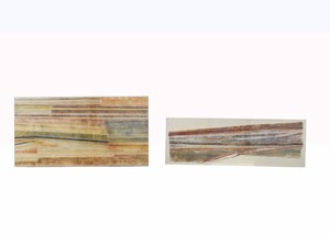lot 300 image: 2 Large Cynthia Starkweather Nelson Watercolor Collages