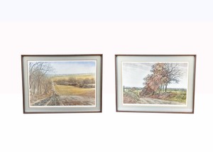 lot 286 image: Two John Aldridge Prints Ruths Road & Owen County Road