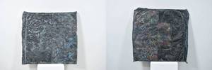 lot 310 image: Pair Original Abstract Mixed Media Paintings