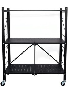 Household Essentials Metal 3-Tier Foldable Utility Rack