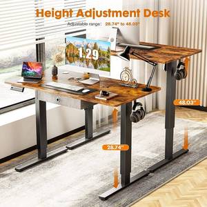 Sweetcrispy Electric Standing Desk with Drawers