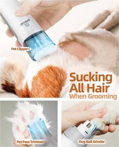 Oneisall Dog Grooming Kit, Dog Hair Vacuum and Dog Nail Grinder 3-in-1