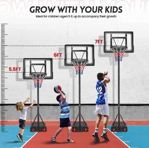 Basketball Hoop Outdoor for Kids Portable Adjustable Basketball System