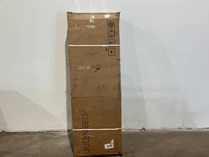 IDEALHOUSE Queen Size Platform Bed Frame with Walnut Finish Wood Headboard