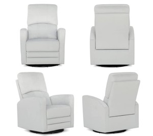 Evolur Habana Misty Grey Swivel Glider Chair