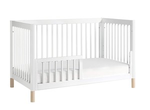 Babyletto Gelato 4-in1 Convertible CribToddler Bed in White Washed Natural