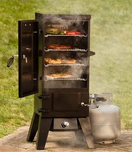 Cuisinart 36 Black Vertical Propane Smoker with Temperature & Smoke Control