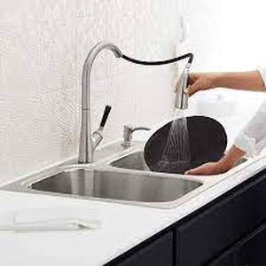 lot 9 image: Kohler Stainless Steel Sink and Faucet Package