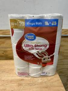 lot 93 image: PREMIUM Ultra Strong Bath Tissue (30 Mega Rolls)