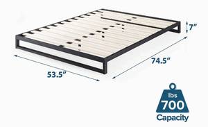 lot 9 image: ZINUS Trisha Metal Platforma Bed Frame  Wood Slat Support  No Box Spring Needed  Easy Assembly, Full