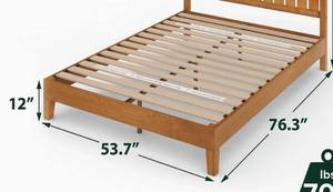 lot 112 image: ZINUS Alexis Deluxe Wood Platform Bed Frame- Full
