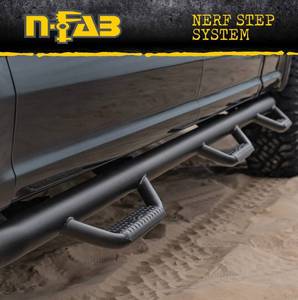 lot 8 image: N-Fab Nerf Steps  Textured Black, Wheel-to-Wheel  J0764  Fits 2007-2018 Jeep Wrangler JK 4 Door All, SRW Gas