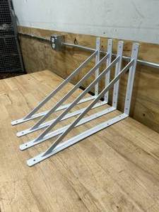 lot 72 image: ONWARD Lot of 4- 19-58 in. (498 mm) x 13 in. (330 mm) White Steel Heavy Duty Shelf Brackets