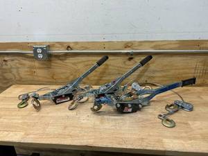lot 78 image: Lot of 3 Cable WinchesCome Alongs