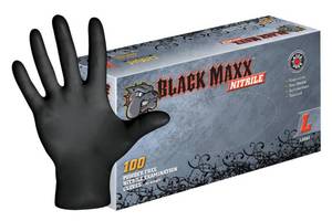 lot 60 image: DASH MEDICAL Black Maxx Nitrile Examination Gloves (100 count) Size- XL
