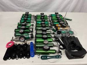 Huge Lot Of Oxygen Cylinders Regulators &amp More