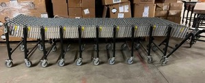 MSRP $4800 Best Flex 200 Portable Flexible 24Wide Skatewheel Gravity Conveyor 200 Lb.Ft Adjustable Height Adjust Length WOW From&nbsp6 to 40 Bends Around A 12 Radius Locking Wheels - Works Great Front Guide Needs To Be Screwed Back In