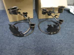 lot 147 image: 2 Holiday Candle Holders...