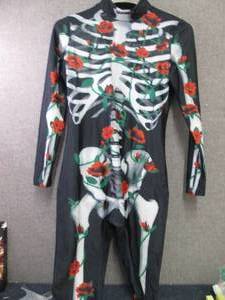 lot 164 image: 2 Medium Floral Skeleton Jumpsuit C...